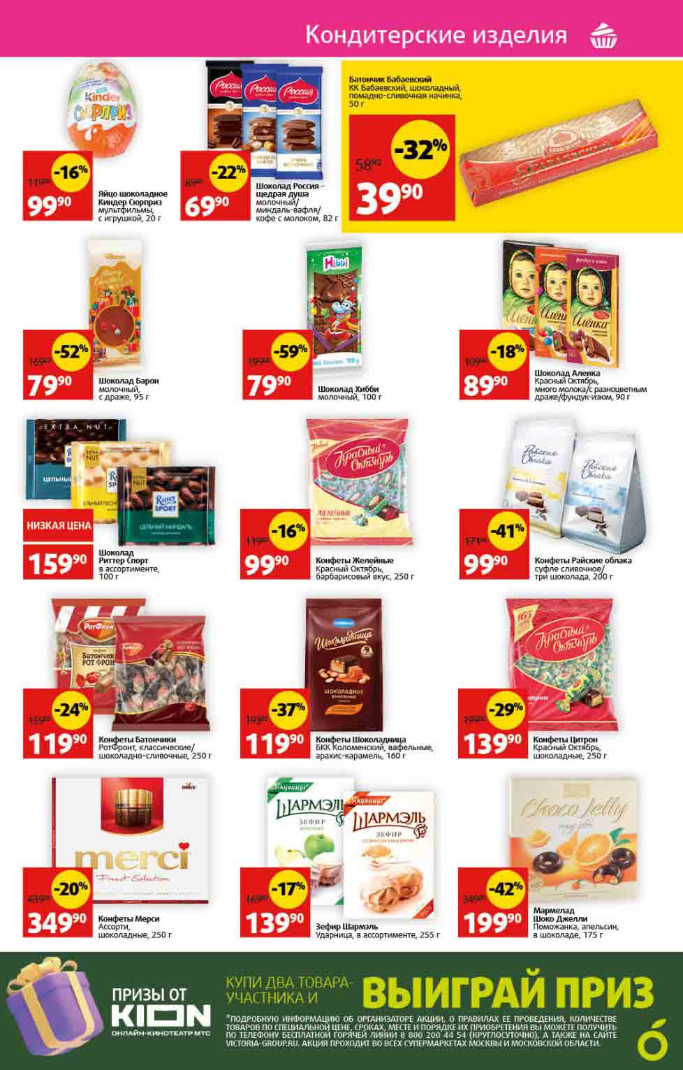 кондитерские изделия